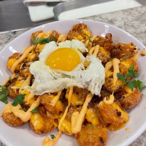 Loaded Bacon Cheddar Tots.