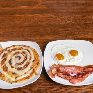 Cinnamon Roll Pancake Combo